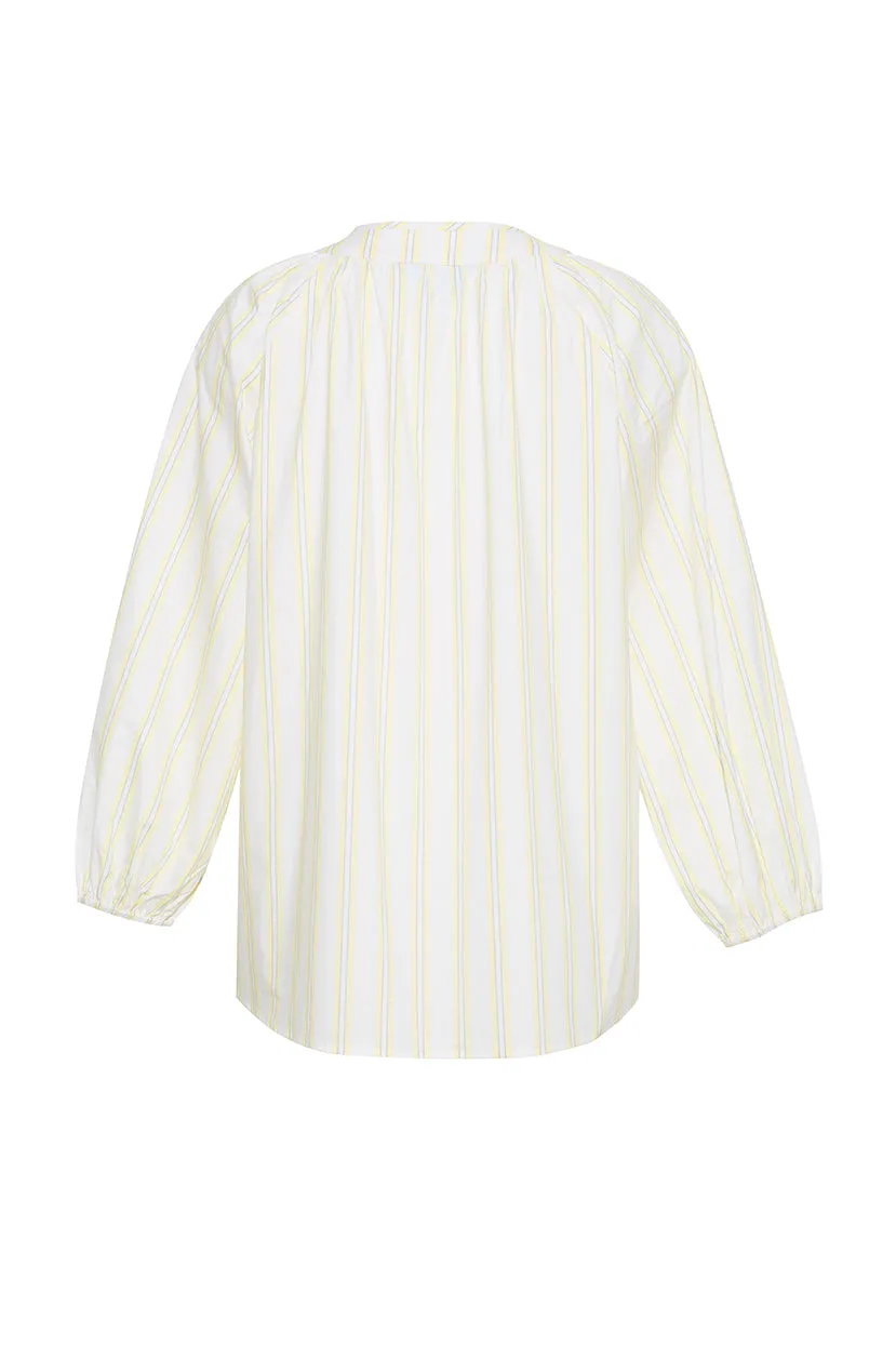 The Faye Front Tie Long Sleeve | White & Sun
