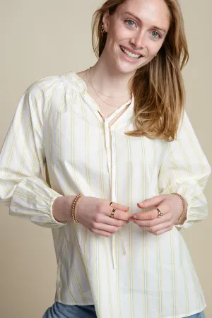The Faye Front Tie Long Sleeve | White & Sun