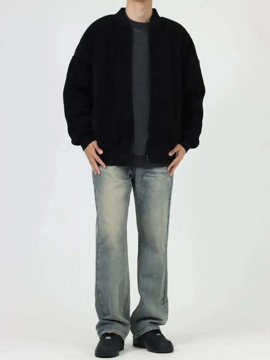 Thickened Polar Fleece Baseball Jacket