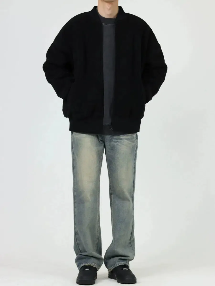 Thickened Polar Fleece Baseball Jacket