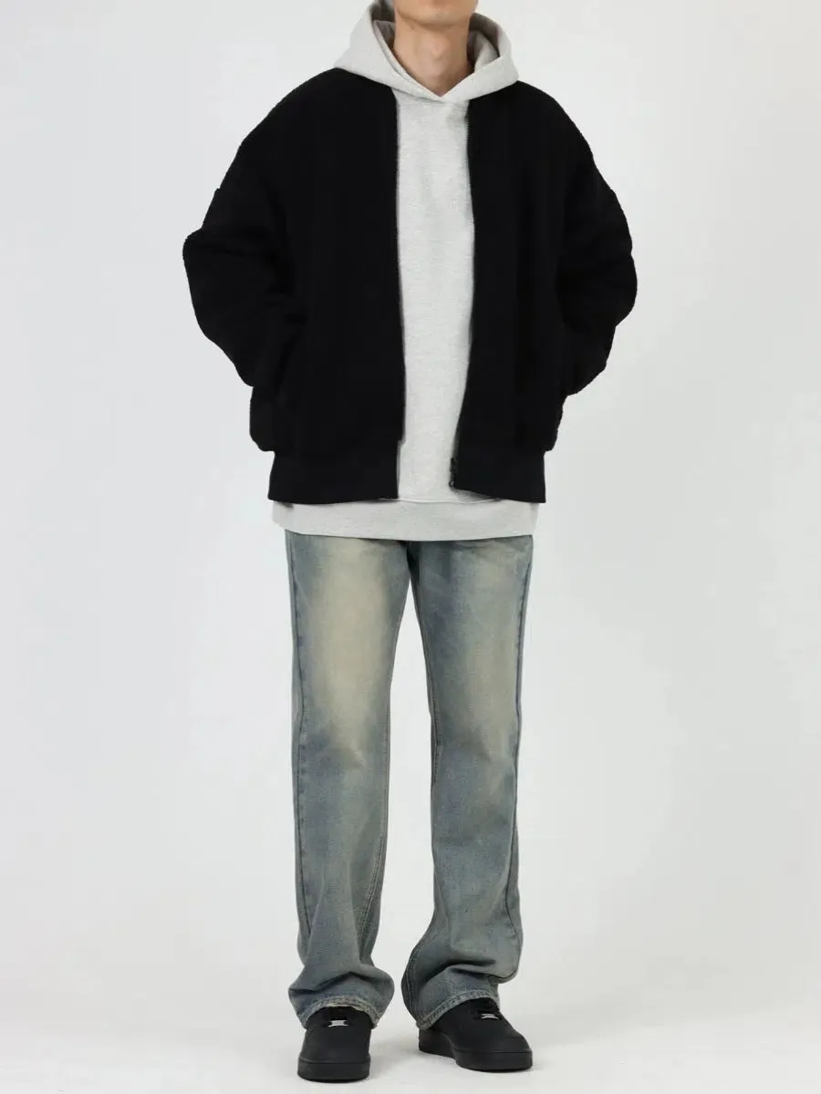 Thickened Polar Fleece Baseball Jacket
