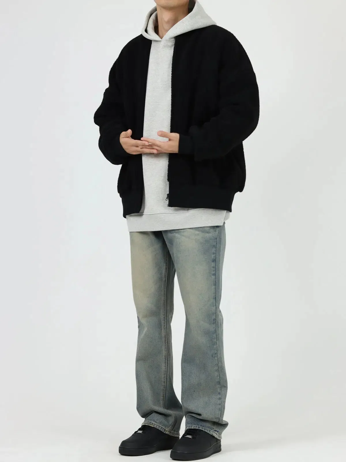 Thickened Polar Fleece Baseball Jacket