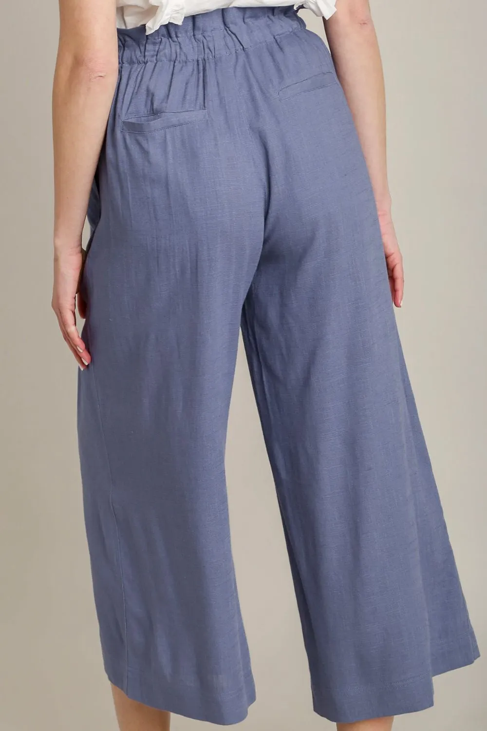 Trending: Umgee Plus Size Linen Wide Fit Pants with Relaxed Drawstring