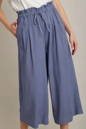 Trending: Umgee Plus Size Linen Wide Fit Pants with Relaxed Drawstring