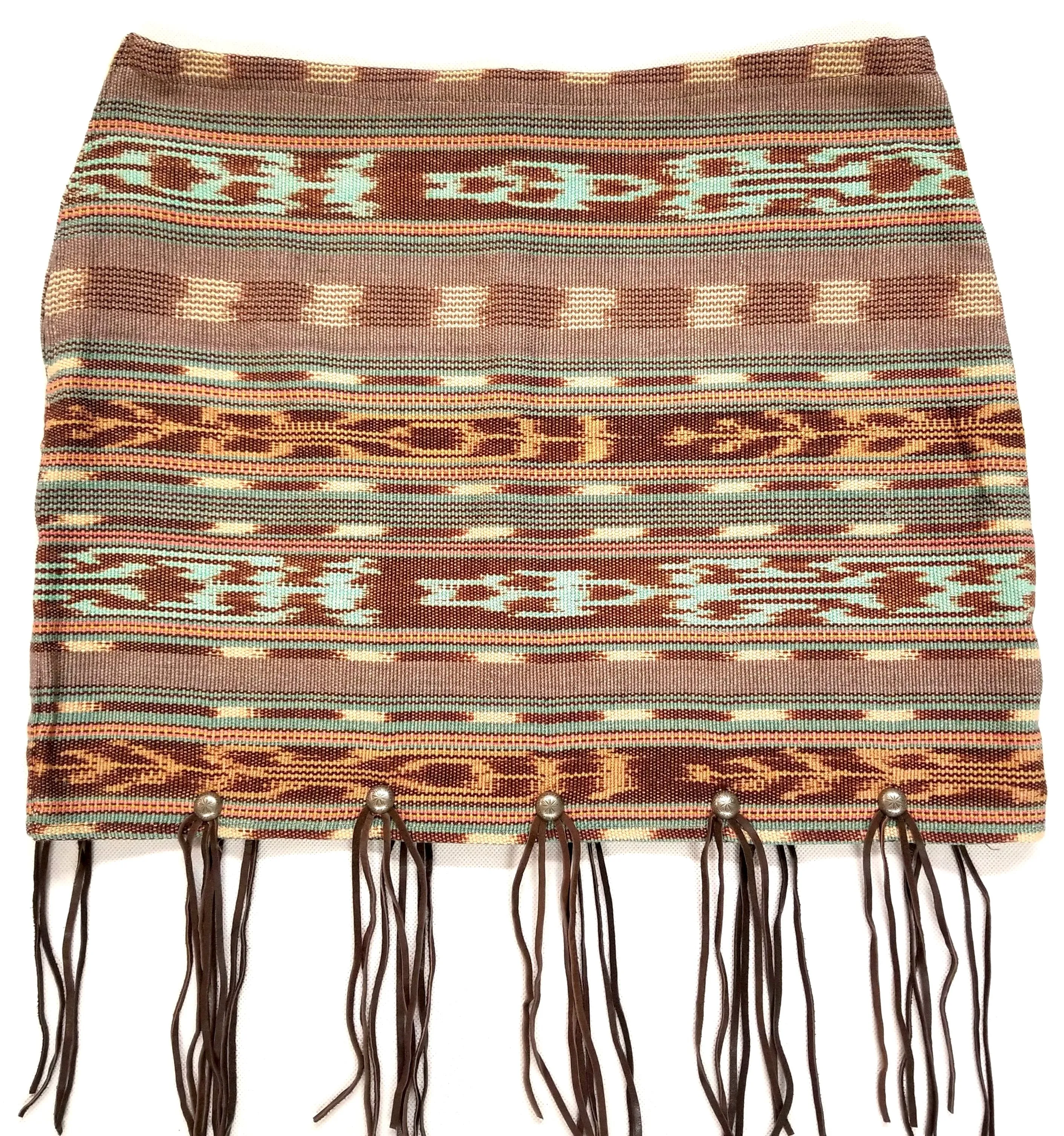 Tucson-Serape Fringed Skirt