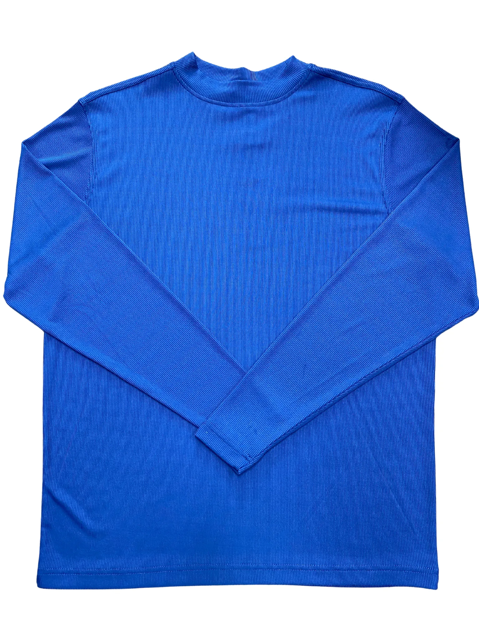 Tulliano Long Sleeve Ribbed Mock Neck - Sailor