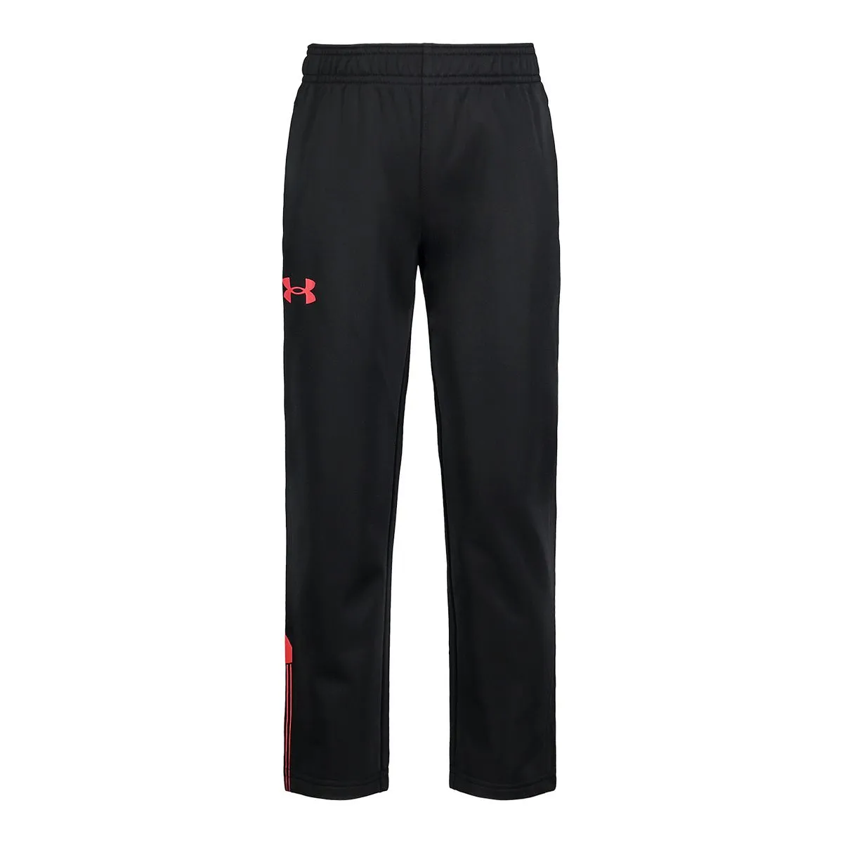 Under Armour Boys' UA Big Logo Tapered Pant - Black/Red
