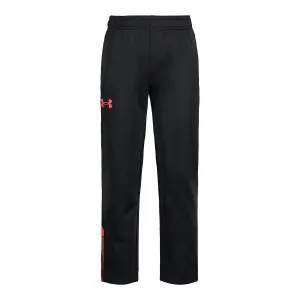Under Armour Boys' UA Big Logo Tapered Pant - Black/Red