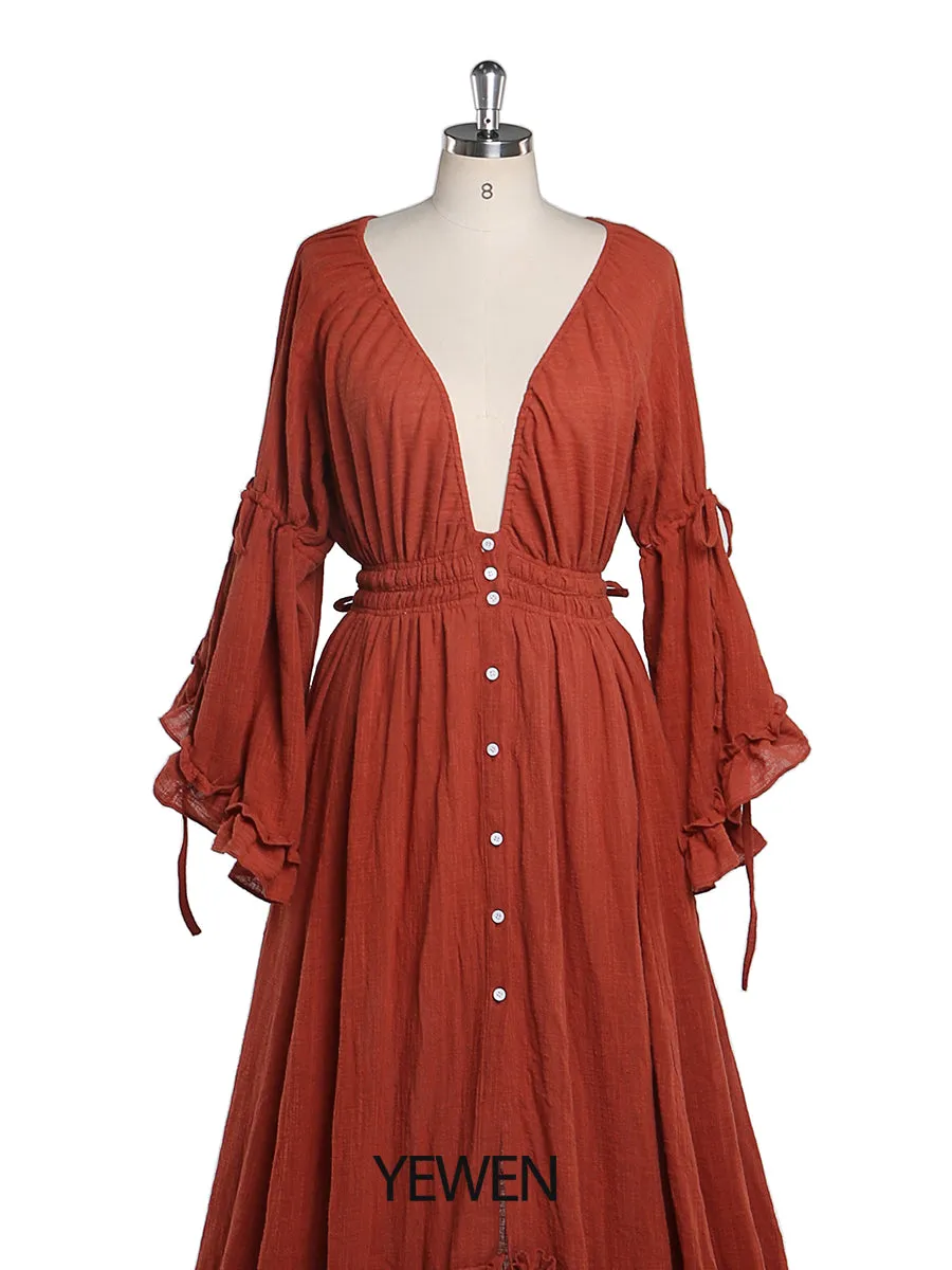 V Neck Evening Dresses Photography Dresses Baby Shower Dress for Pregnant Woman YEWEN YD211202