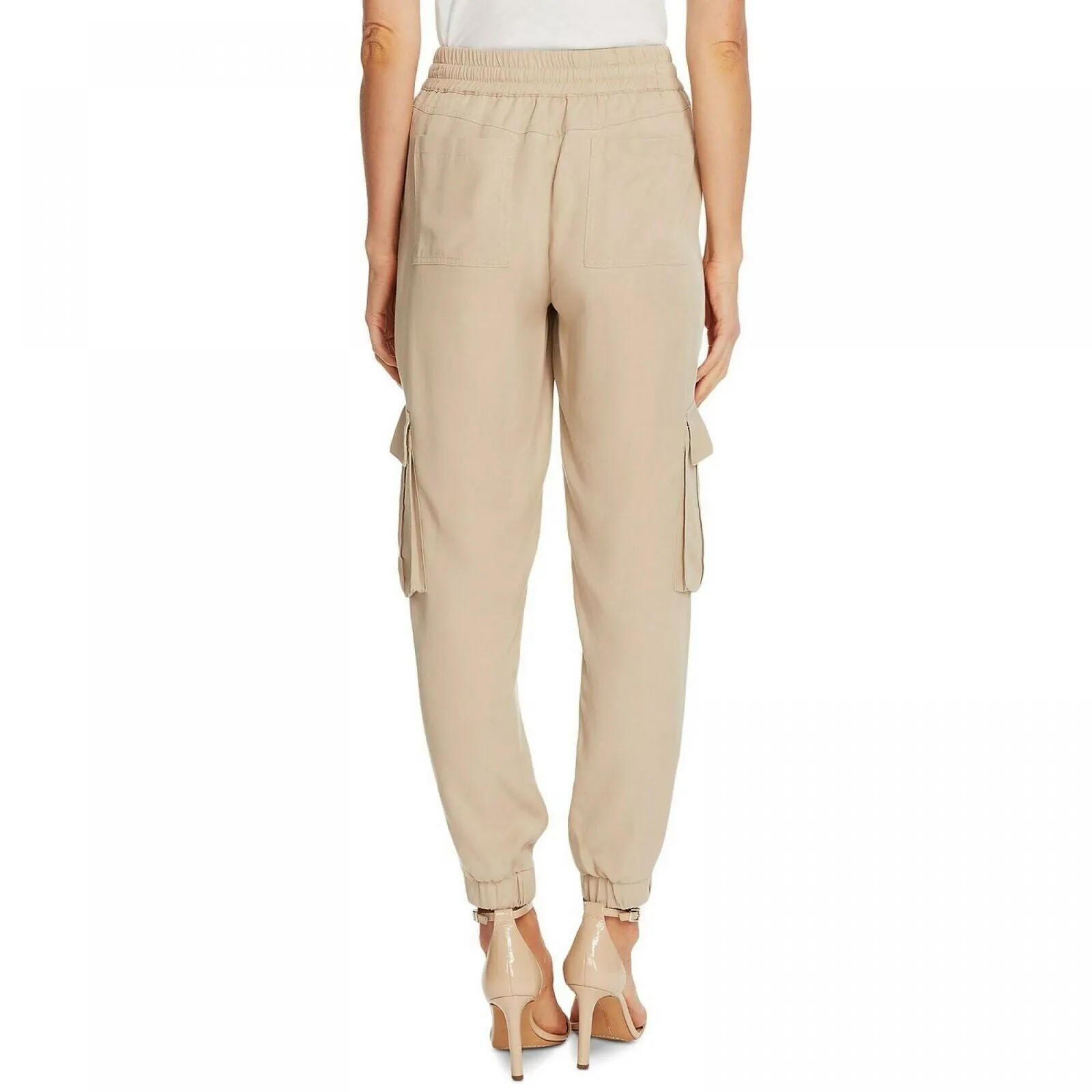 Vince Camuto Women's Drawstring Cargo Pants Khaki Small