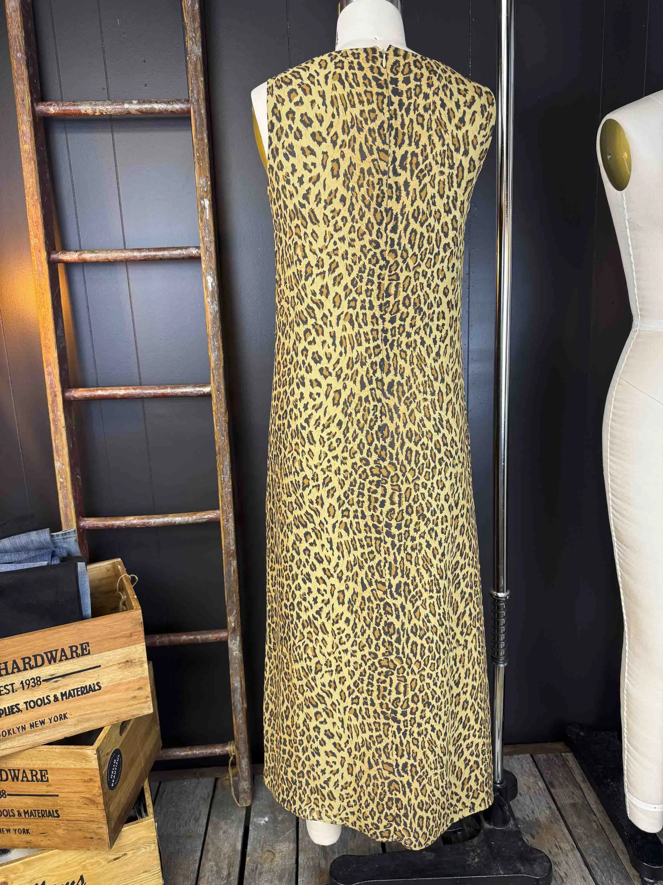 Vintage Leopard Slip Dress - Size XS/S