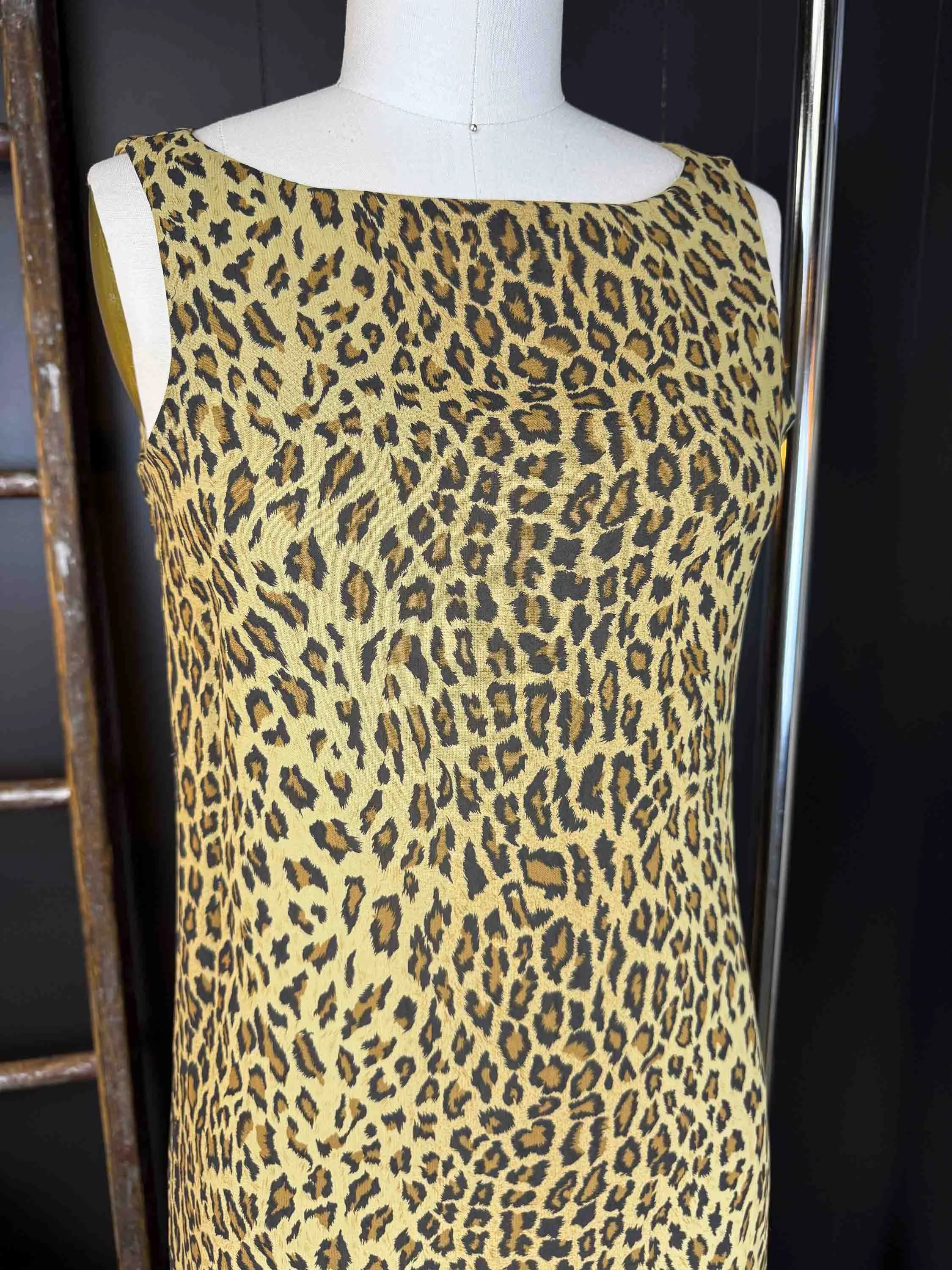Vintage Leopard Slip Dress - Size XS/S