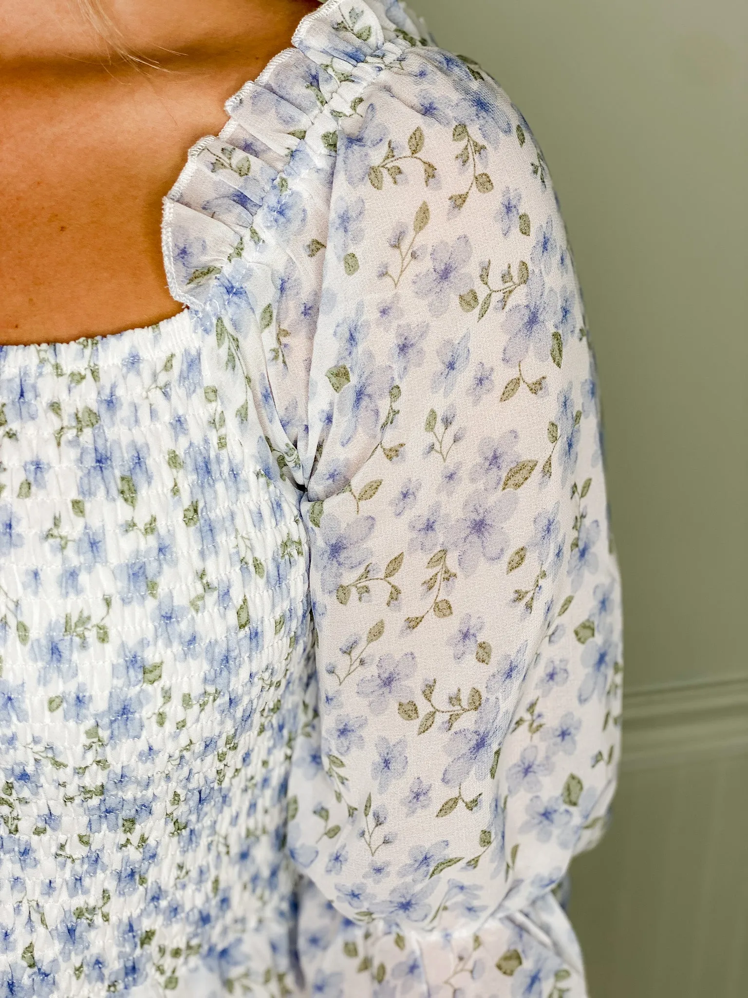 Watch Me Bloom Smocked Midi Dress