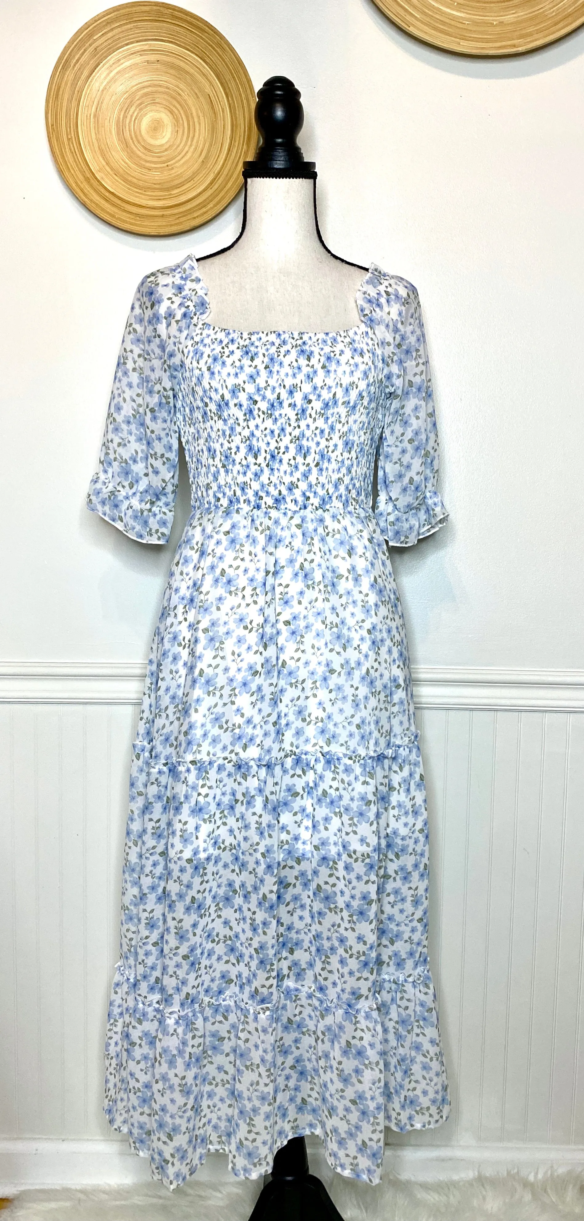 Watch Me Bloom Smocked Midi Dress