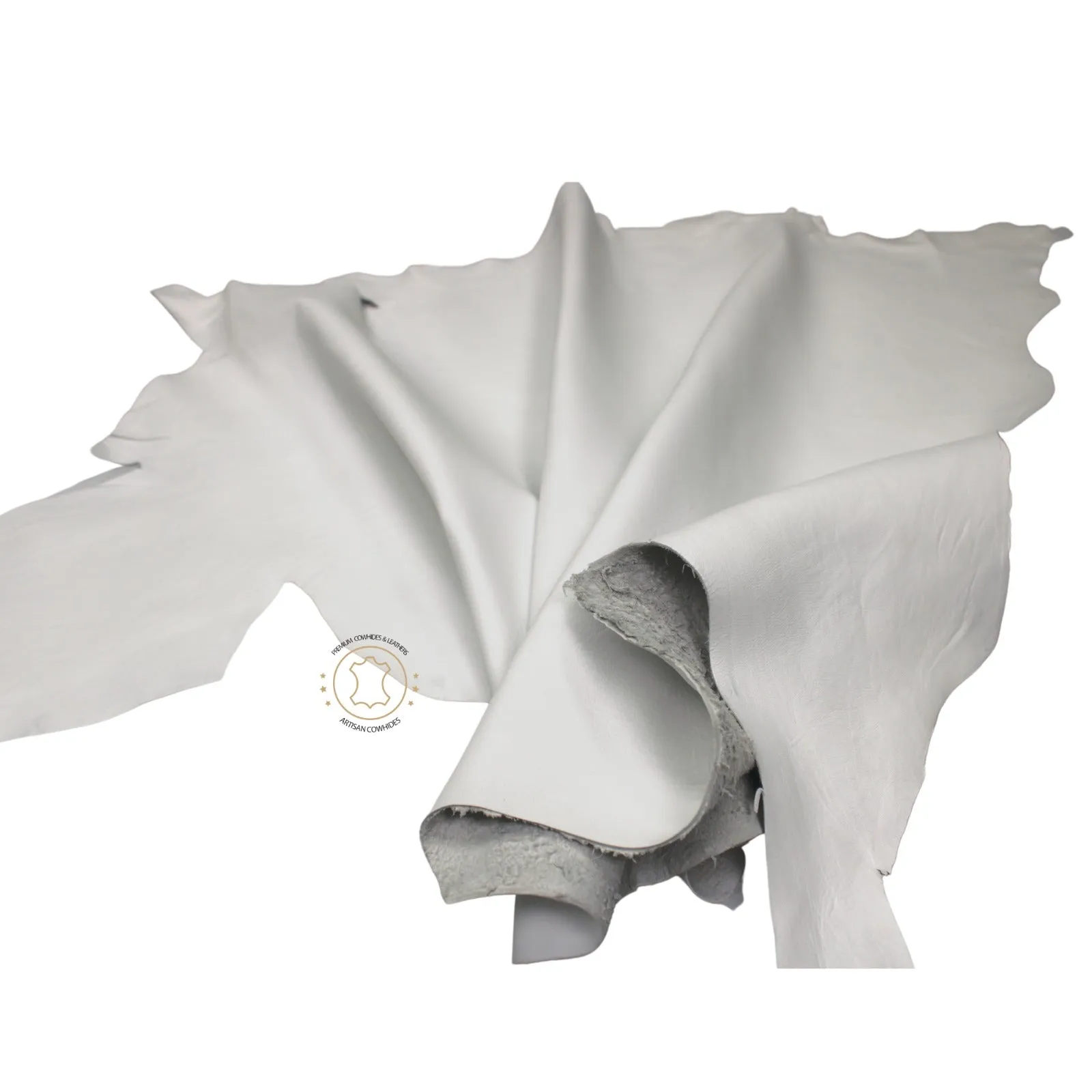 WHITE Lambskin Leather - Garment Leather Thickness: 0.8 -1.0 mm/ 2 - 2.5oz / Size 7 - 10 SqFt