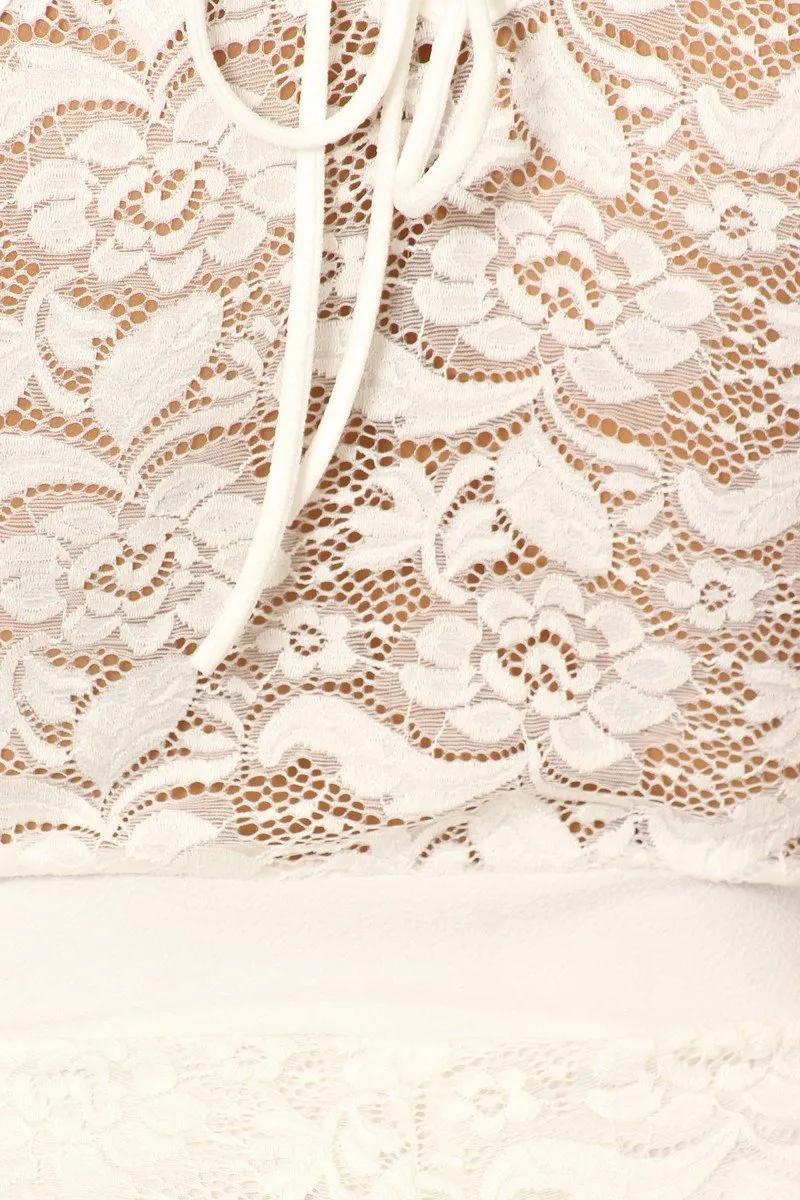 Wide Leg Lace Sleeveless Plus Size Jumpsuit