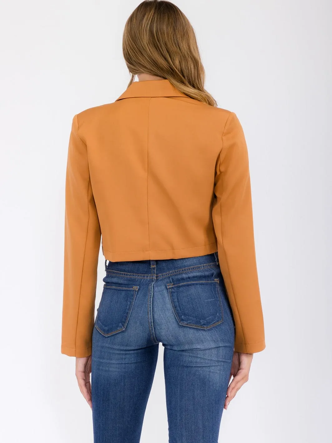 WOMEN'S LONG SLEEVE BUTTON CLOSURE BLAZER