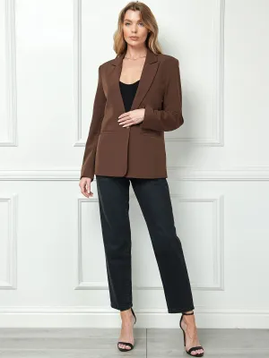 WOMEN'S LONG SLEEVE BUTTON CLOSURE BLAZER