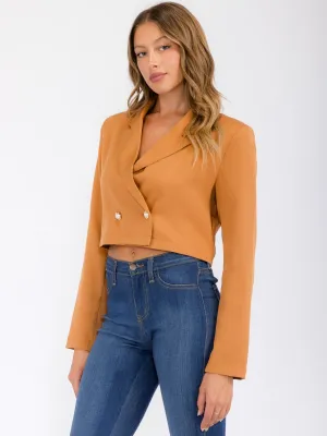 WOMEN'S LONG SLEEVE BUTTON CLOSURE BLAZER