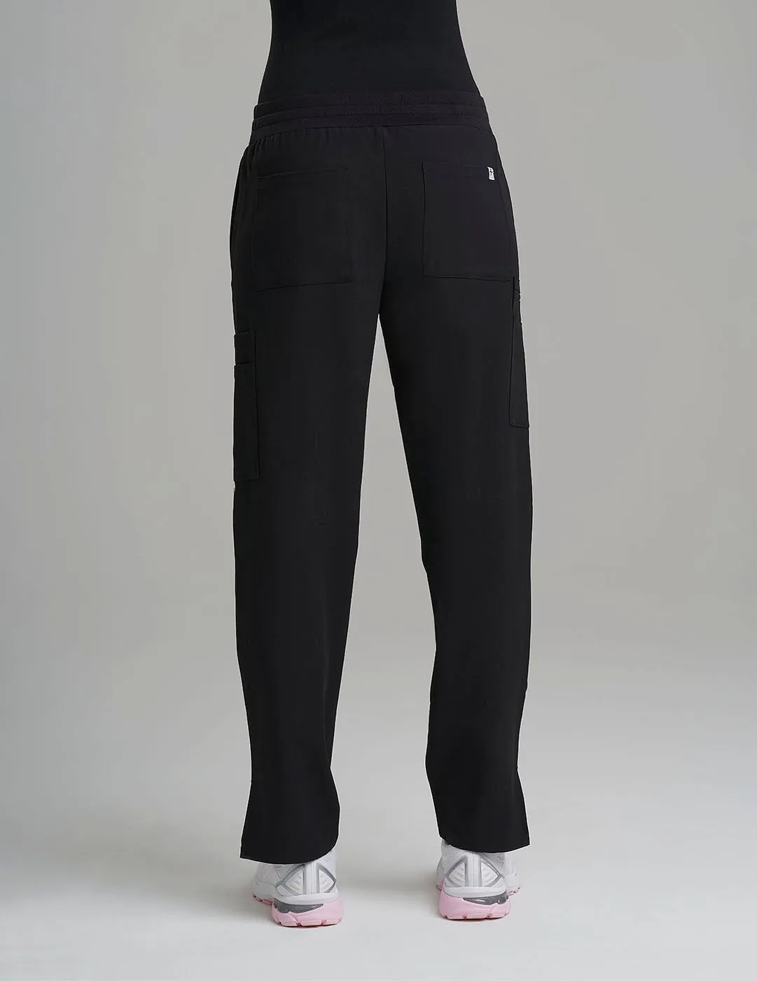 Womens Straight Leg Scrub Pants - Black