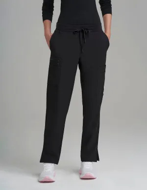 Womens Straight Leg Scrub Pants - Black