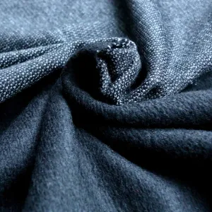 Wool Blend Jersey Fabric -  Black and grey