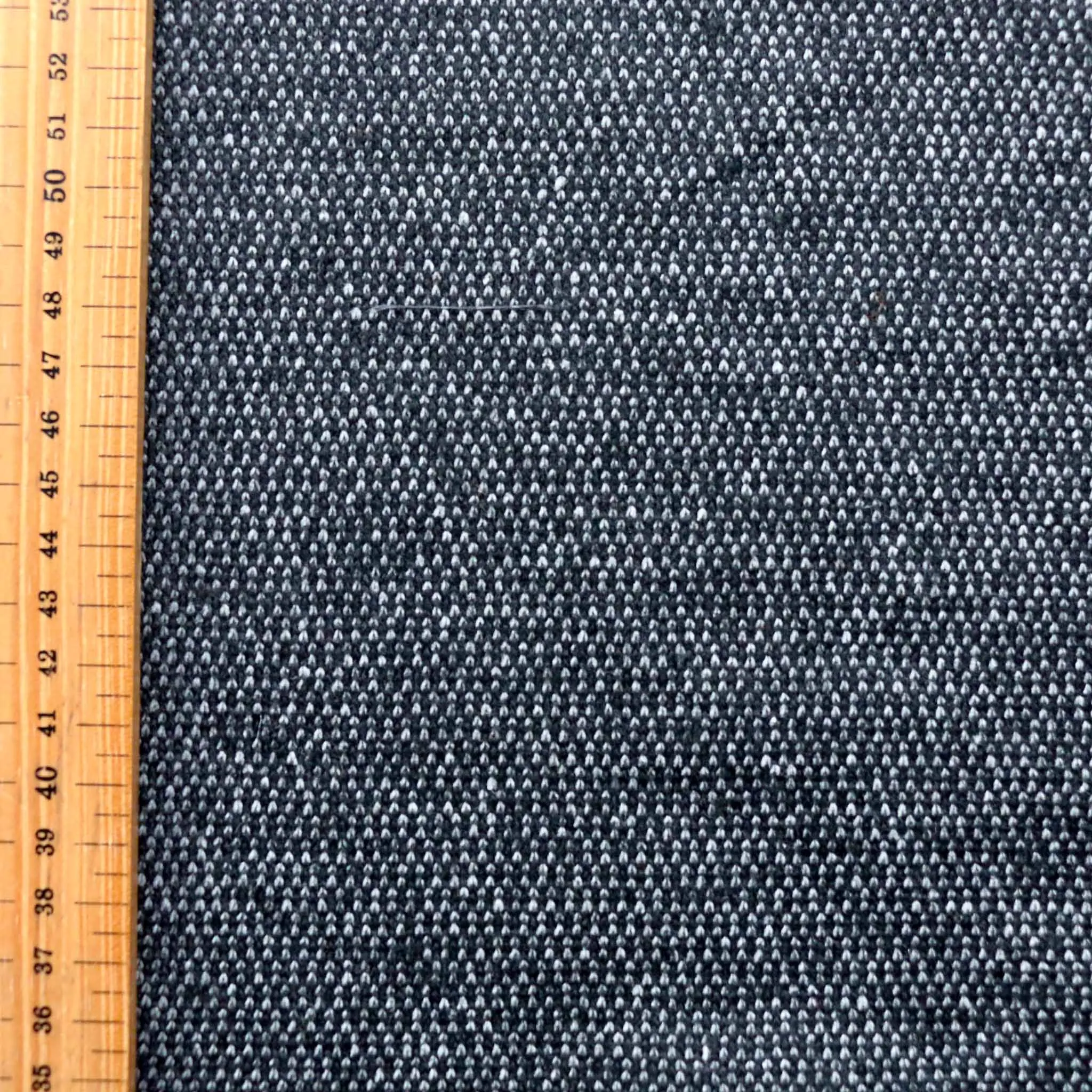 Wool Blend Jersey Fabric -  Black and grey