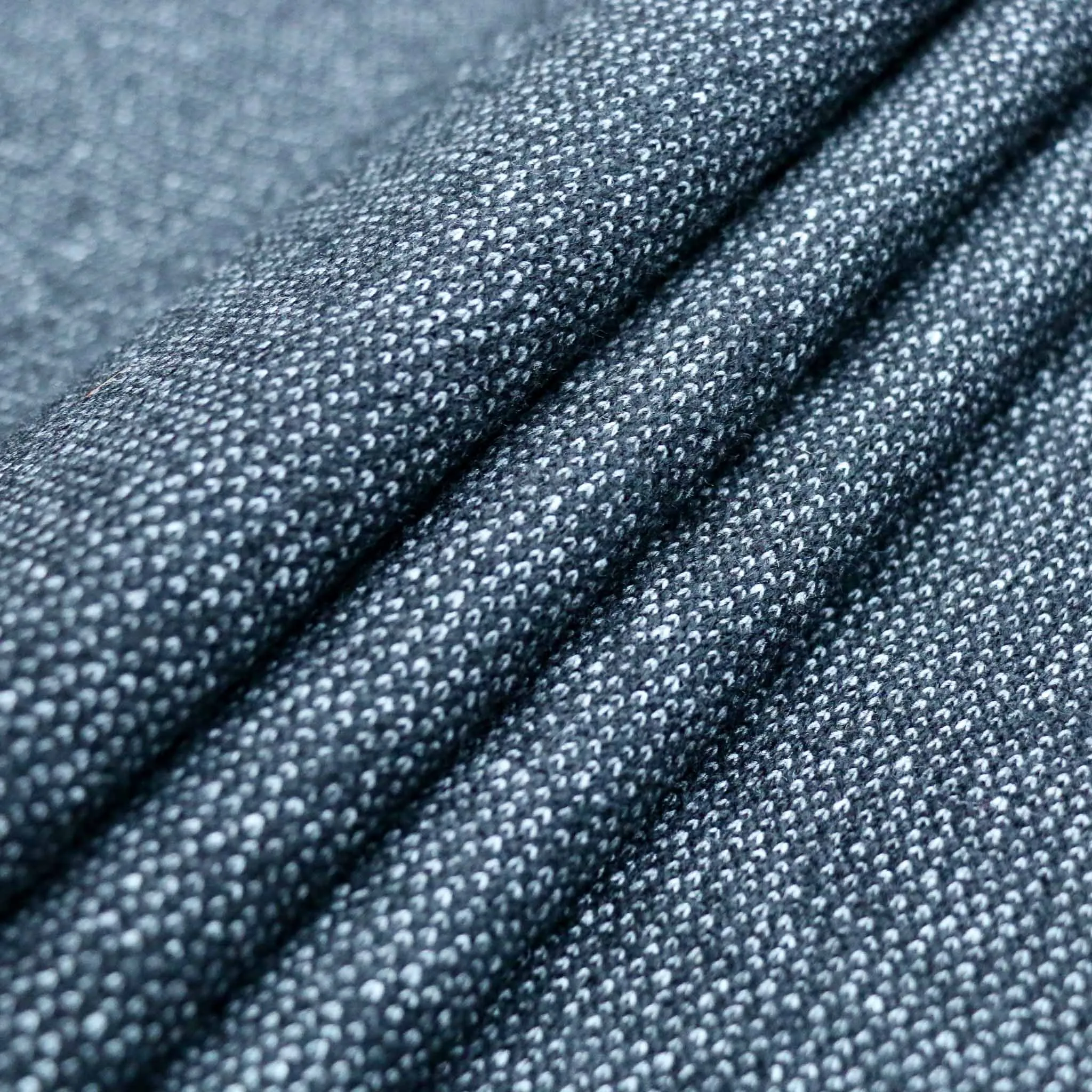 Wool Blend Jersey Fabric -  Black and grey