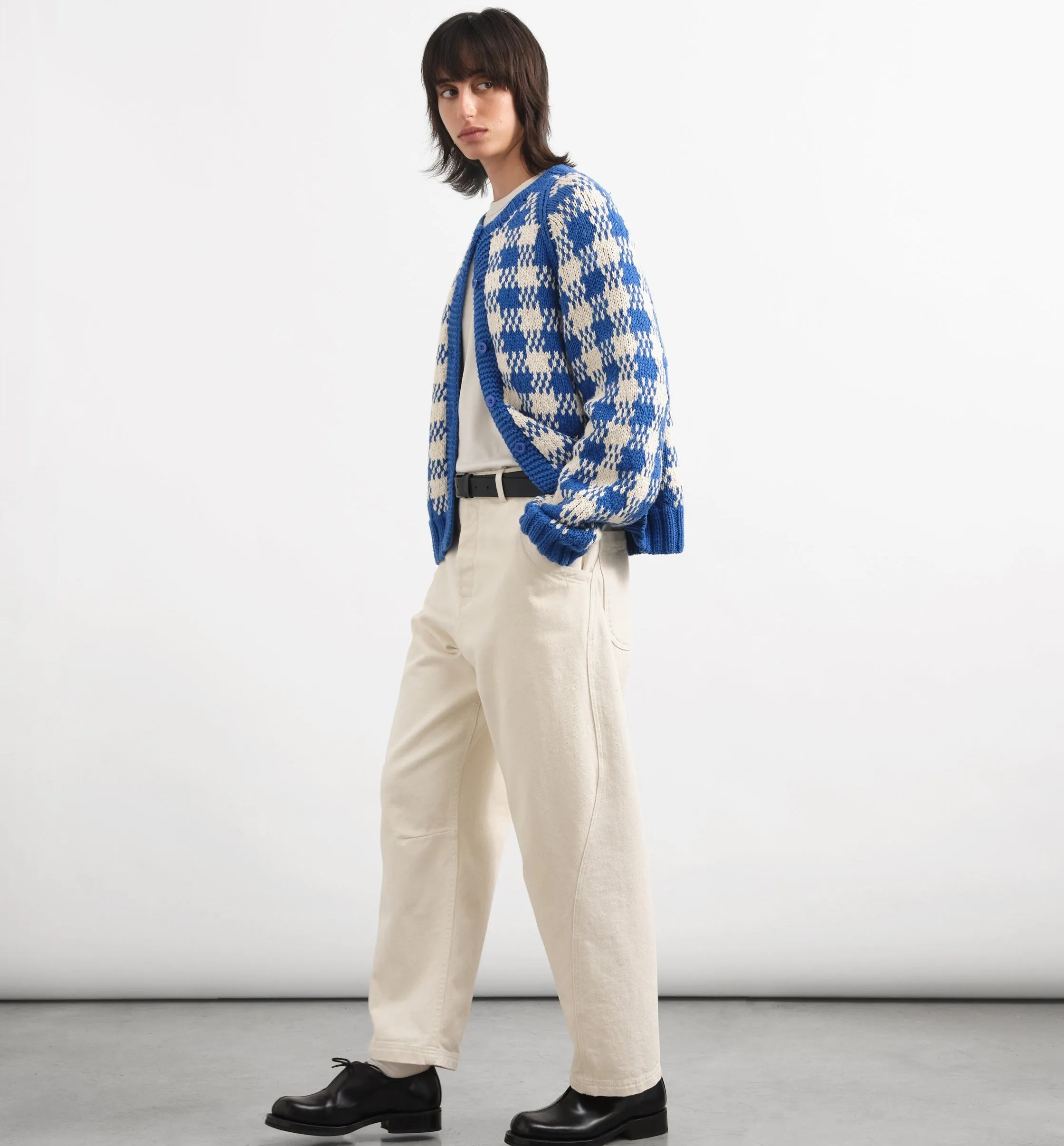 YMC Twisted Trouser Ecru