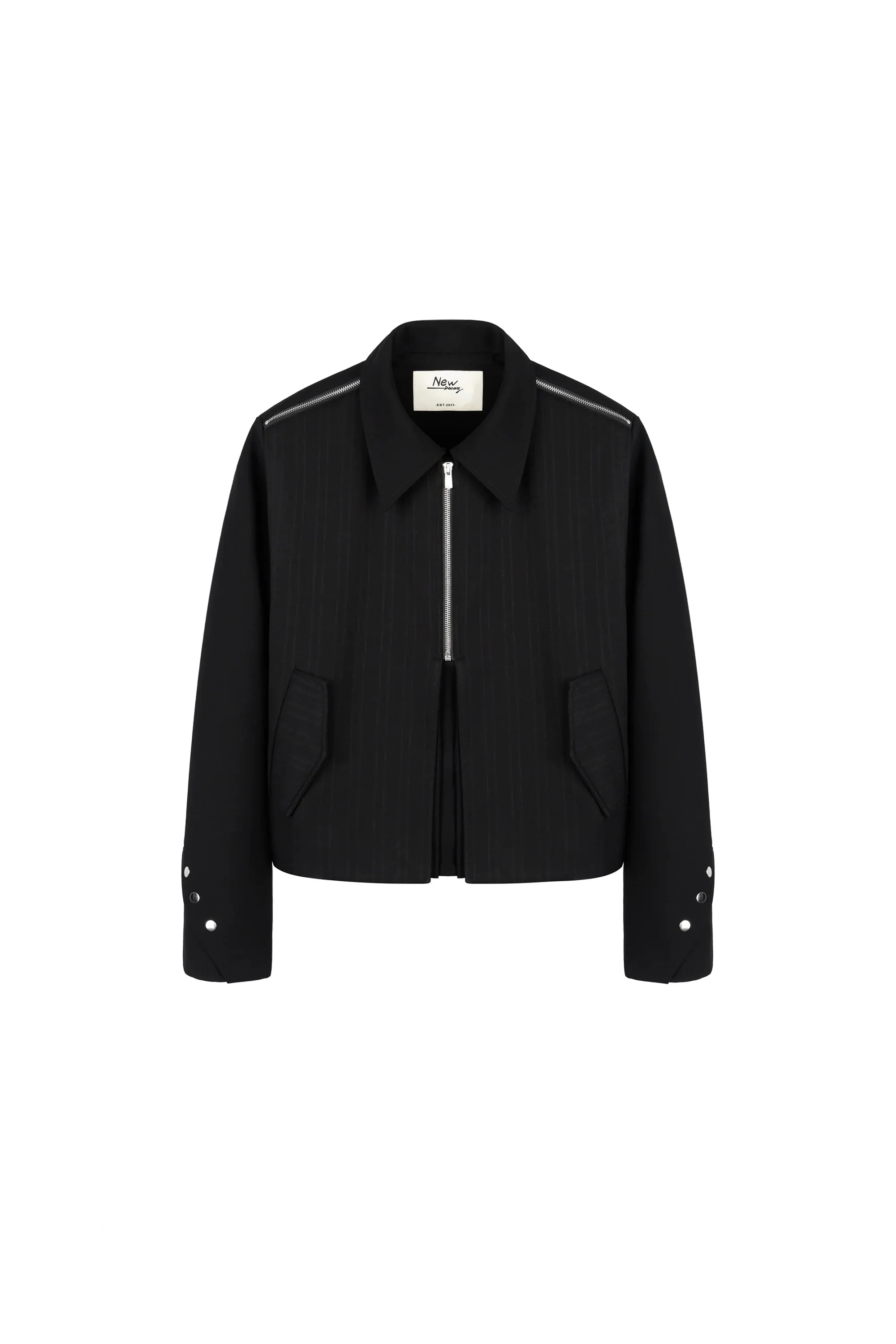 Zip-Up Wool Blend Jacket